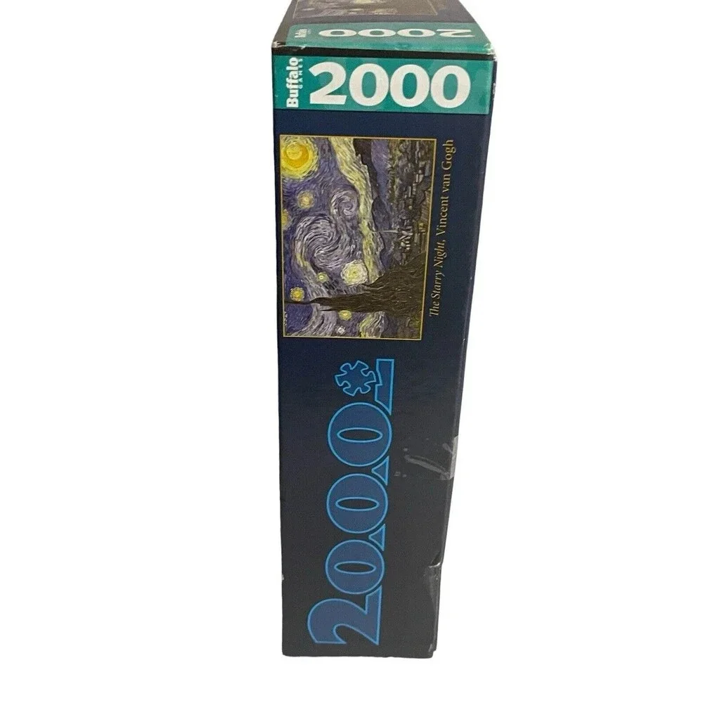 2000pc THE STARRY NIGHT JIGSAW PUZZLE Vincent Van Gogh Buffalo Games Complete